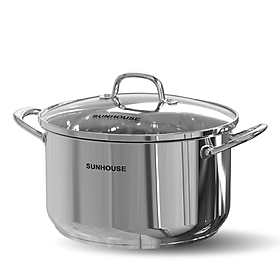 Nồi Inox 3 Đáy Sunhouse SHG301 ( Dùng cho mọi loại bếp) - 28cm